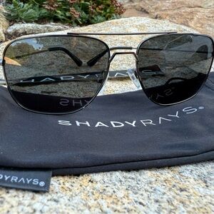Shady Rays Black “Navigator” Aviator Polarized Sunglasses